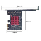 PCI-E 1X GEN3 To SATA3.0 Expansion Card 2 Ports 6Gbps Transfer Expansion IPFS Hard Disk, PCI-E 1X GEN3 To SATA3.0