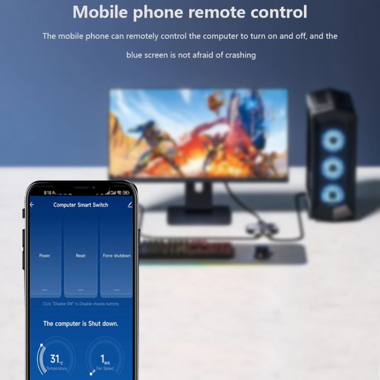 2.4G WIFI Computer Remote Boot Card Remote Control Wireless Switch Module Work With Google Home Tmall Elf, WIFI Remote Boot Card