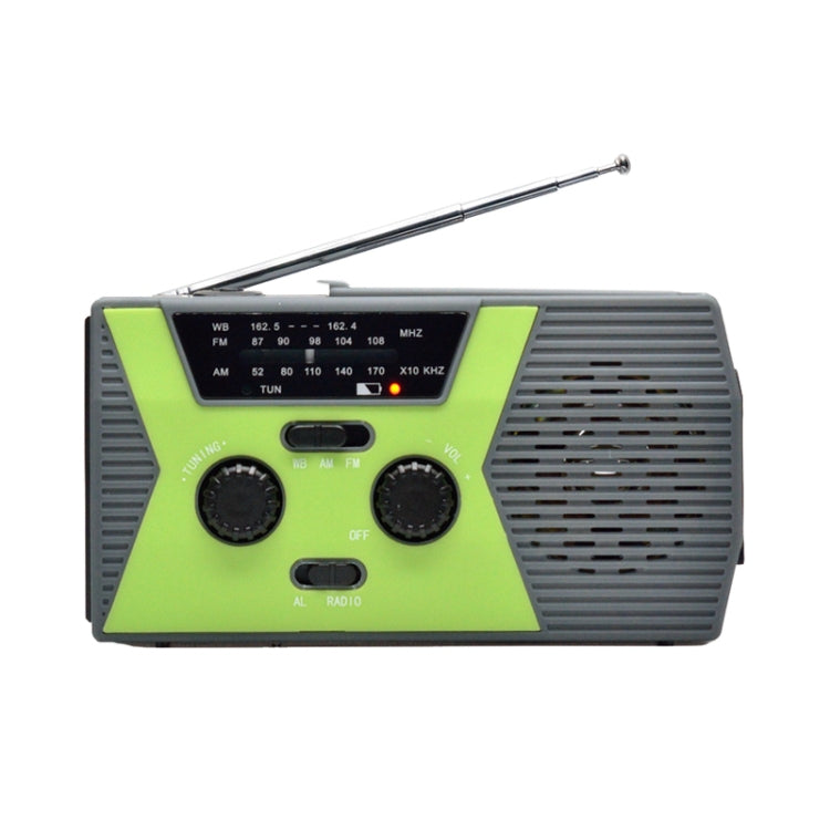 Emergency Radio Portable Hand Crank Solar Powered Radio, AM/FM/NoAA 2000mAh Red, AM/FM/NoAA 2000mAh Green, AM/FM/NoAA 2000mAh Orange