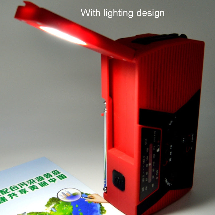 Emergency Radio Portable Hand Crank Solar Powered Radio, AM/FM/NoAA 2000mAh Red, AM/FM/NoAA 2000mAh Green, AM/FM/NoAA 2000mAh Orange