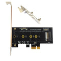 PCI-E 1X To M.2 NVME KEY-M SSD Riser Card Adapter, With Baffle, Without Baffle