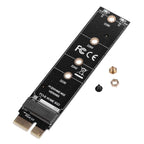 PCI-E 1X To M.2 NVME KEY-M SSD Riser Card Adapter, With Baffle, Without Baffle