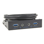 3.5-Inch  2 USB 3.0+HD AUDIO Port Desktop PC Floppy Drive Front Panel, 2 USB 3.0+HD AUDIO Silver White, 2 USB 3.0+HD AUDIO Black