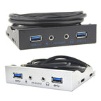 3.5-Inch  2 USB 3.0+HD AUDIO Port Desktop PC Floppy Drive Front Panel, 2 USB 3.0+HD AUDIO Silver White, 2 USB 3.0+HD AUDIO Black