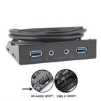 3.5-Inch  2 USB 3.0+HD AUDIO Port Desktop PC Floppy Drive Front Panel, 2 USB 3.0+HD AUDIO Silver White, 2 USB 3.0+HD AUDIO Black