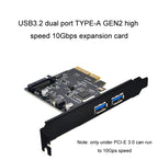 USB3.2 Expansion Card GEN2 Type-A Port ASMedia ASM3142 Transfer 10Gbps, PCE2USB-A32