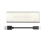 USB3.2 To M.2 NVME Hard Disk Box NGFF PCIE Protocol To TYPE-C, White, Black, Black with C-C Cable, Silver White with C-C Cable