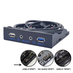 3.5-Inch  USB 2.0+USB 3.0+HD AUDIO Port Desktop PC Case Floppy Drive Front Panel, USB 2.0+USB 3.0+HD AUDIO