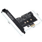 PCI-E to SATA3.0+M2 NGFF Expansion Card 6G Hard Disk Transfer Card, PCEM2ST-A01