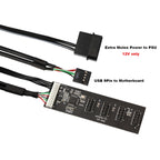 USB 2.0 9pin To 4 9pin Hub Internal Motherboard Header With 4pin Powered, 9pin To 4 9pin