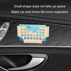 Car Multi-functional Adhesive Bill Card Holder, Smile Black, Smile Beige, Smile Pink, Grid Black, Grid Beige, Grid Pink