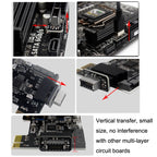 2pcs Mainboard USB3 19P/20P to TYPE-E Adapter Chassis Front TYPE-C/USB-C Plug Port, 2pcs
