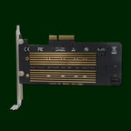 M.2 NVME NGFF SSD To PCIE SATA Dual Disk Conversion Expansion Card Supports MKEY BKEY Wiring, PH39