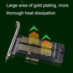 M.2 NVME NGFF SSD To PCIE SATA Dual Disk Conversion Expansion Card Supports MKEY BKEY Wiring, PH39