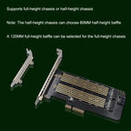 M.2 NVME NGFF SSD To PCIE SATA Dual Disk Conversion Expansion Card Supports MKEY BKEY Wiring, PH39