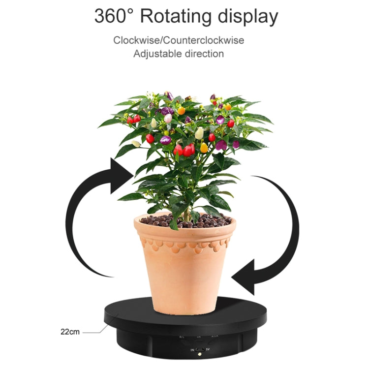 2 In 1 Plug In Turntable Rotary Jewelry Live Shooting Display Stand, Plug In Black Button, Plug In White Button, Plug In Black Remote Control, Plug In White Remote Control
