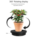 2 In 1 Plug In Turntable Rotary Jewelry Live Shooting Display Stand, Plug In Black Button, Plug In White Button, Plug In Black Remote Control, Plug In White Remote Control