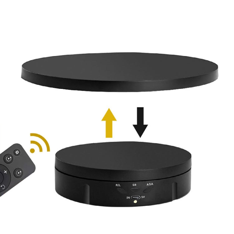 2 In 1 Charging Turntable Rotary Jewelry Live Shooting Display Stand, Charging Black Button, Charging White Button, Charging Black Remote Control, Charging White Remote Control