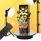 20cm Remote Control Electric Turntable Live Shooting Rotating Display Stand
