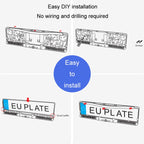 Solar Integrated License Plate Frame Vehicle Camera Wireless Reversing Display, RC03