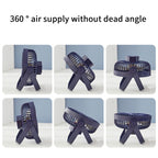 3-in-1 Electric Fan Wall Mounted Desktop Quiet Brushless Turbine Mini Fan, USB Plug, Rechargeable