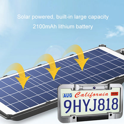Solar License Plate Frame Wireless Transmission Reversing Camera Display, BC02