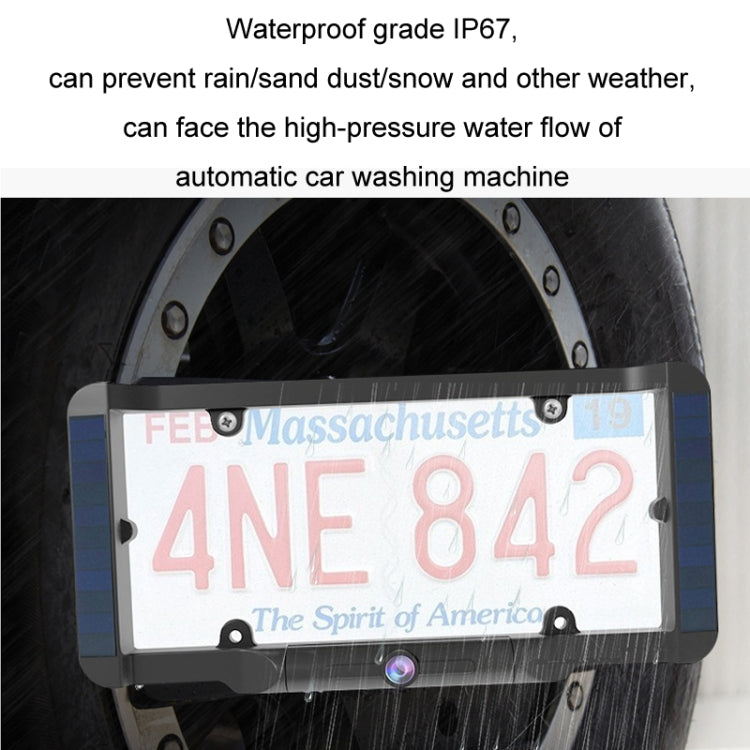 Solar Integrated License Plate Wireless Transmission Camera Reversing Display, BC03