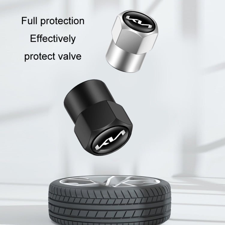 3sets For KIA KN Car Tire Valve Core Decorative Metal Cap