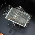 COOLCAMP Outdoor Camping Stainless Steel Bread Rack Foldable Portable BBQ Mesh Rack