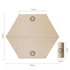 CSTUR D2250 Thickened Portable Camping Hexagonal Automatic Inflatable Mat Outdoor Picnic Moistureproof Mat, 3cm (Khaki), 5cm (Khaki)