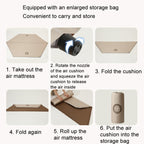CSTUR D2250 Thickened Portable Camping Hexagonal Automatic Inflatable Mat Outdoor Picnic Moistureproof Mat, 3cm (Khaki), 5cm (Khaki)