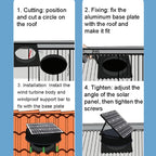 Solar Roof Exhaust Fan Aluminum Alloy Exhaust Switching Fan Negative Pressure Fan, SRVF-320
