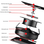 Solar Roof Exhaust Fan Aluminum Alloy Exhaust Switching Fan Negative Pressure Fan, SRVF-320