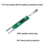 5pcs 7.4V Plus Nickel Long Strip Lithium Battery Protection Board 6A Overcurrent Battery Protection Board, 7.4V 6A