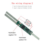 5pcs 7.4V Plus Nickel Long Strip Lithium Battery Protection Board 6A Overcurrent Battery Protection Board, 7.4V 6A