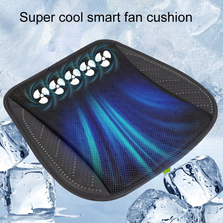 Multifunctional USB Fan Ventilation Heat Dissipation Car Seat Cushion, Black 5 Sets Fan, Red 5 Sets Fan, Blue 5 Sets Fan, Navy 5 Sets Fan