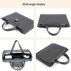 Elastic Button Laptop Waterproof PU Handbag, 13.3/14 inch, 15.4/16 inch