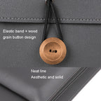 Elastic Button Laptop Waterproof PU Handbag, 13.3/14 inch, 15.4/16 inch