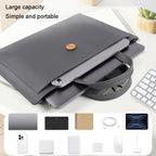 Elastic Button Laptop Waterproof PU Handbag, 13.3/14 inch, 15.4/16 inch