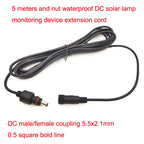 5m 12V/24V Monitoring Universal DC Pump Solar Light Extension Cable, 5m