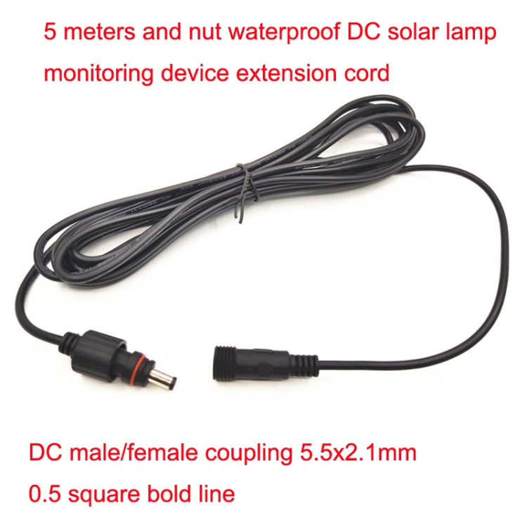 5m 12V/24V Monitoring Universal DC Pump Solar Light Extension Cable, 5m