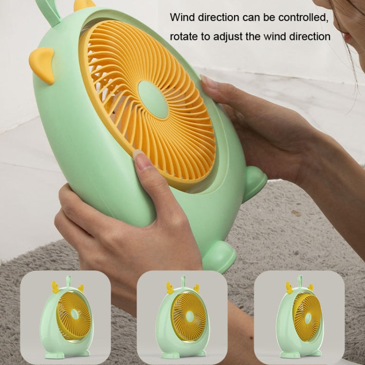 Dormitory Portable Animal Ear Desktop Electric Fan, Charging Version White, Charging Version Pink, Charging Version Green, Directly Inserted Version White, Directly Inserted Version Pink, Directly Inserted Version Green
