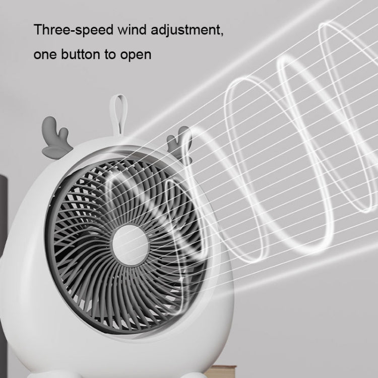 Dormitory Portable Animal Ear Desktop Electric Fan, Charging Version White, Charging Version Pink, Charging Version Green, Directly Inserted Version White, Directly Inserted Version Pink, Directly Inserted Version Green