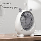 Dormitory Portable Animal Ear Desktop Electric Fan, Charging Version White, Charging Version Pink, Charging Version Green, Directly Inserted Version White, Directly Inserted Version Pink, Directly Inserted Version Green