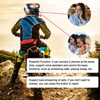 KUQIBAO Motorcycle Helmet Waterproof Bluetooth-compatible Headset With Screen