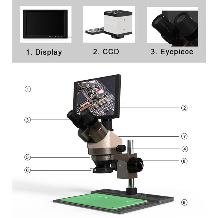 BAKU BA-011 Binomial Electronic Microscope Jewelry Appraisal Mobile Phone Repair With PCB Patch Repair Platform, BA-011 220V, BA-011 110V