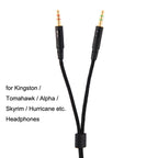 For Kingston Skyline Alpha Cloud II 3.5mm 2 In 1 Audio Cable, ZS0174 Black