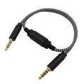 Mobile Phone 3.5mm Sound Card Cable Live Call Version Audio Wire Two-way Inter-recorder Internal Recording Cable, ZS0253 Black