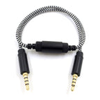 Mobile Phone 3.5mm Sound Card Cable Live Call Version Audio Wire Two-way Inter-recorder Internal Recording Cable, ZS0253 Black