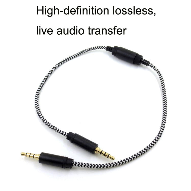 Mobile Phone 3.5mm Sound Card Cable Live Call Version Audio Wire Two-way Inter-recorder Internal Recording Cable, ZS0253 Black